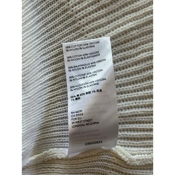 Free People Solid Gold Ivory Ribbed Knit Mini Skirt Cream Size Medium - Picture 10 of 11